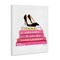 Stupell Industries Glam Pink Fashion Books Pump Heels Canvas Wall Art